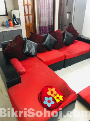 Big size L shape sofa